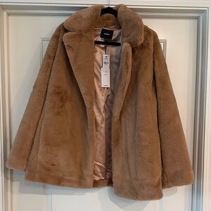 Express Tan Faux Fur Coat